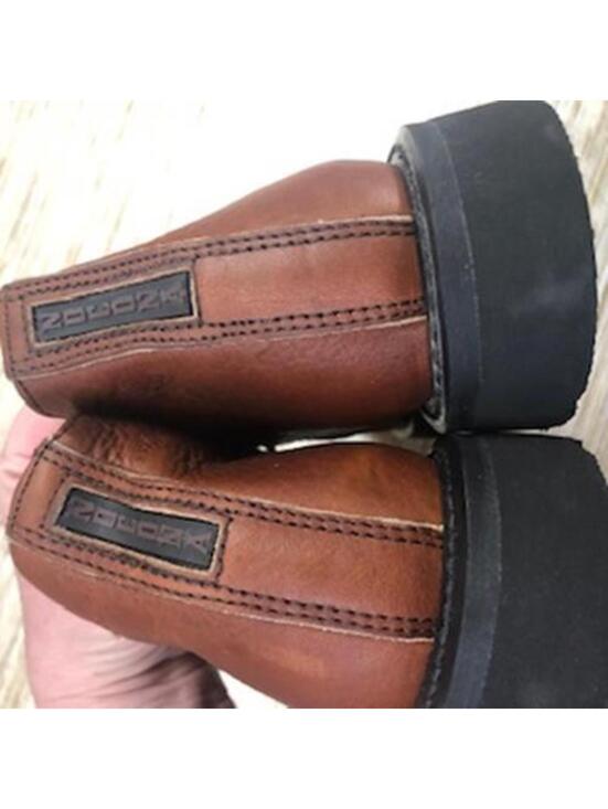 1379 NOCONA Boots Mens Premium Ankle Booties Lace Up BROWN sz 6.5